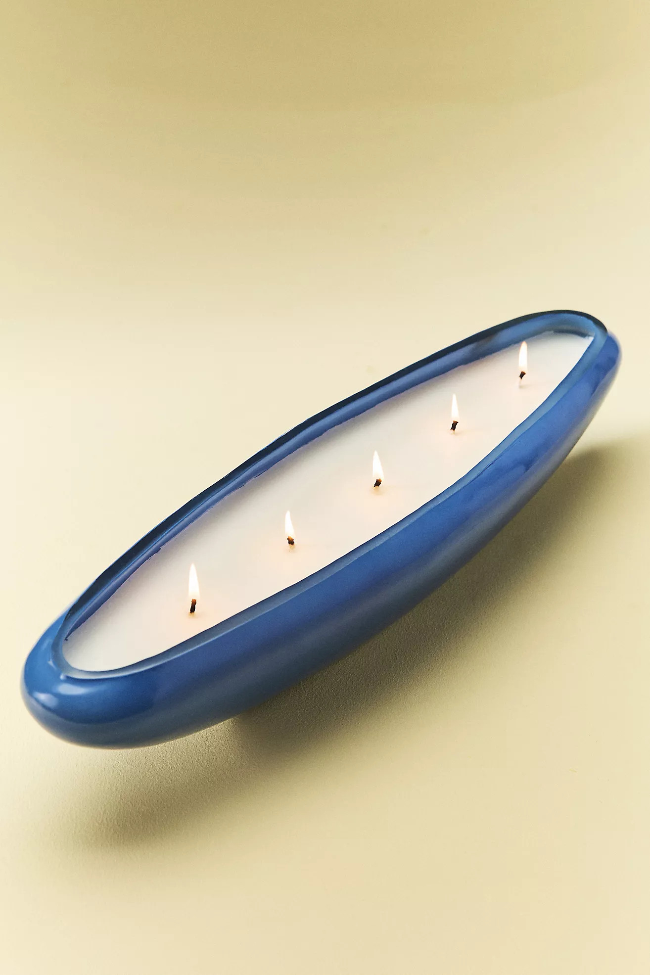 Fresh Ocean Waves & Bergamot Glass Boat Candle | Anthropologie (US)