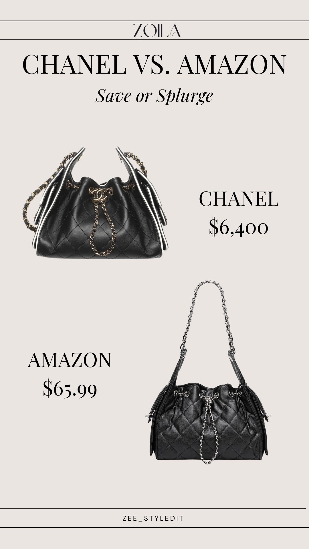 Chanel vs Amazon 
Save or splurge ? 

#LTKU #LTKOver40