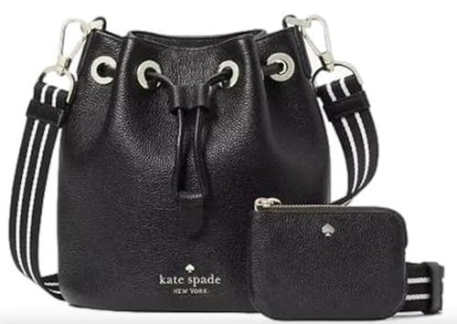 Kate Spade New York Women's Rosie Pebbled Leather Mini Bucket Bag, Black | Amazon (US)