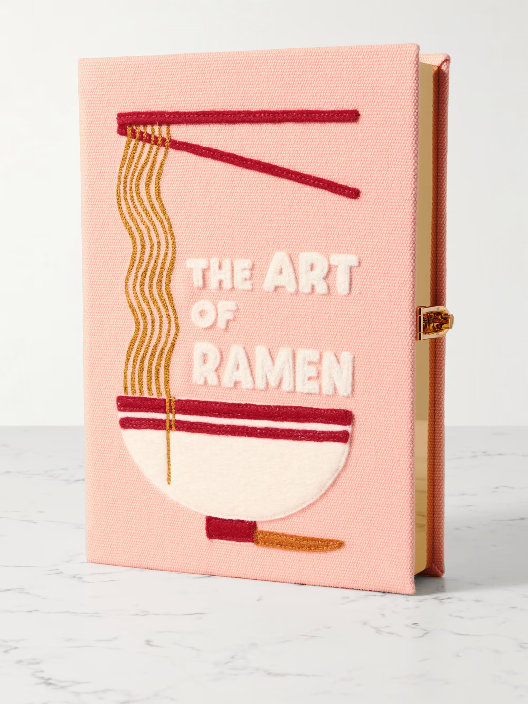 The Art of Ramen embroidered appliquéd canvas clutch | NET-A-PORTER (UK & EU)