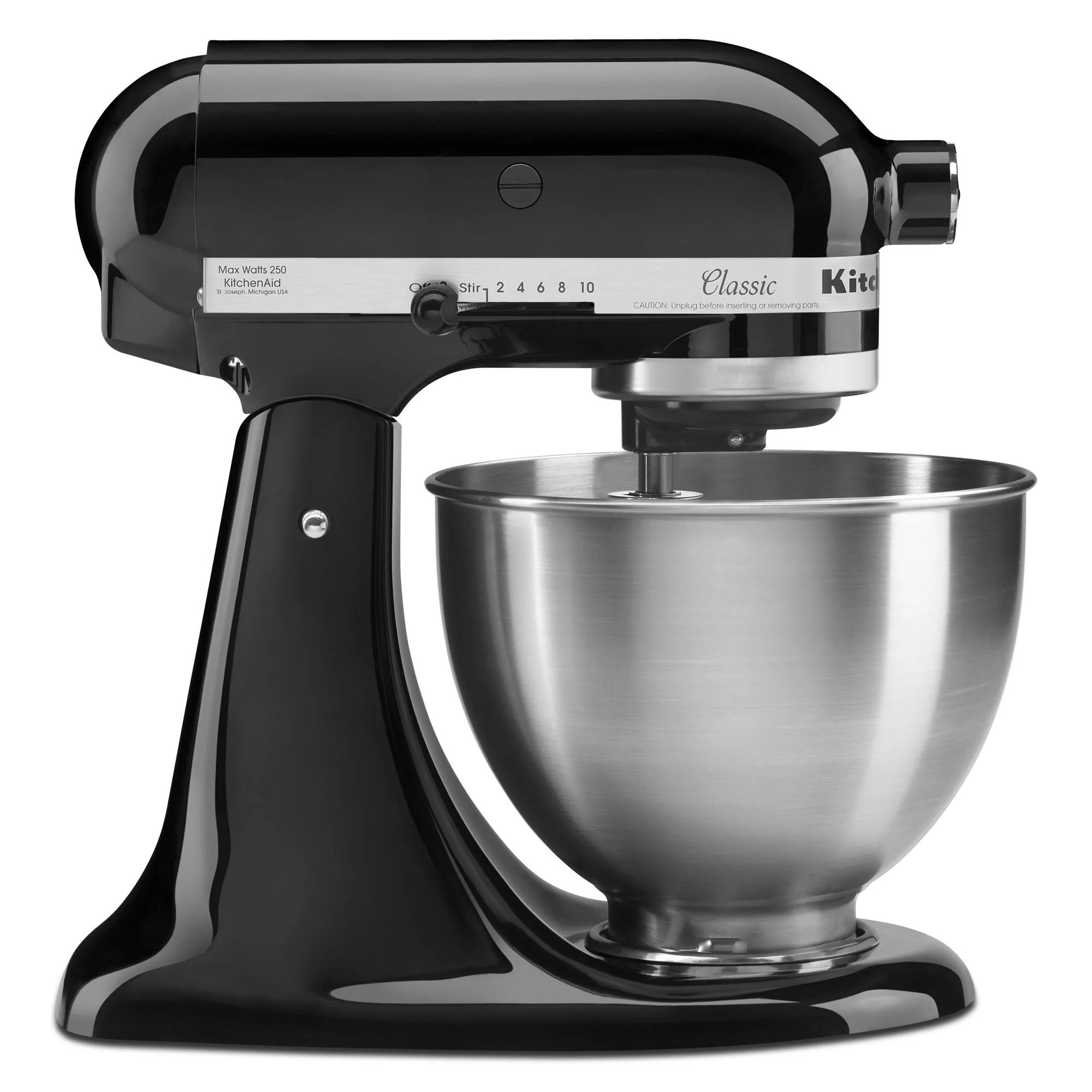 KitchenAid Classic Stand Mixer Black 4.5-Quart Tilt-head Stand Mixer Stainless Steel | K45SSOB | Lowe's