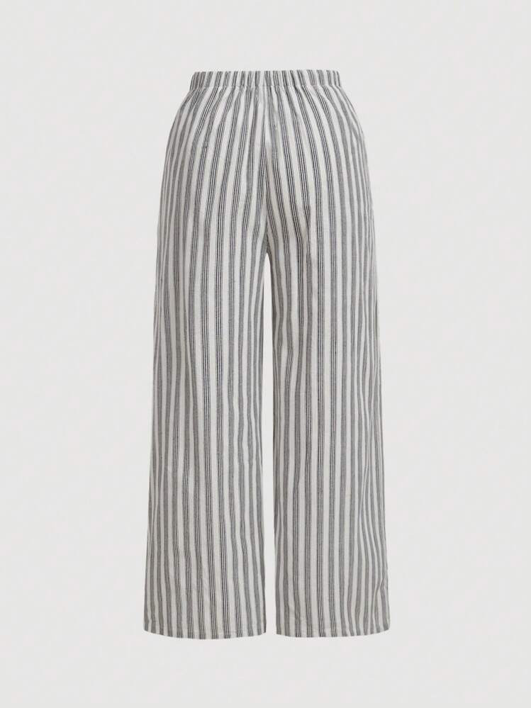 Pinstripe Linen Pants | SHEIN