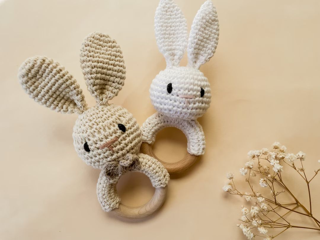 Crochet Bunny Rattle - Etsy | Etsy (US)