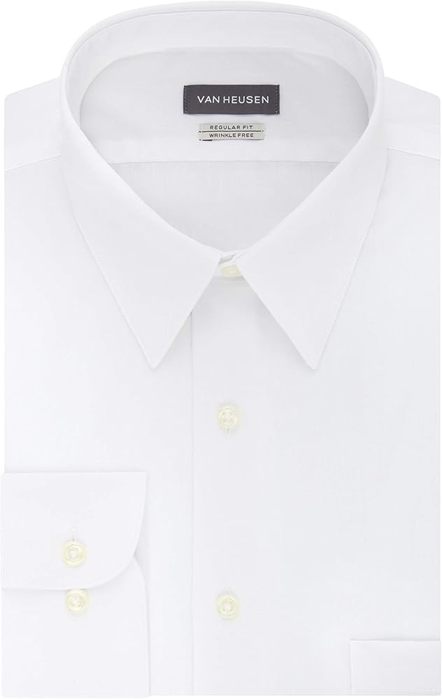 Van Heusen Men's Shirt Regular Fit Poplin Solid | Amazon (US)