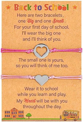 EOBOH Back to School Supplies, Back to School Bracelet Mommy and Me, Prek Matching Wish Bracelets... | Amazon (US)