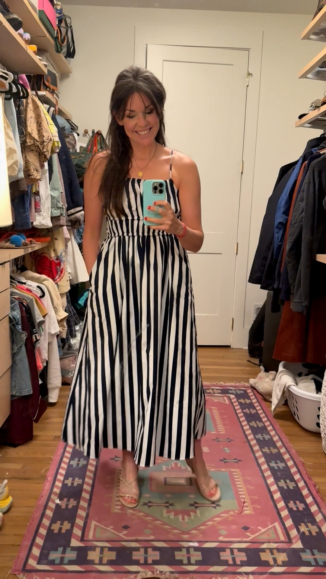 I love this striped dress! It’s so comfortable and easy to dress up or keep it casual! It will also be fun for summer and 4th celebrations.💫💕 I’m wearing a medium and it’s just right.

#LTKSeasonal #LTKOver40 #LTKmomlife