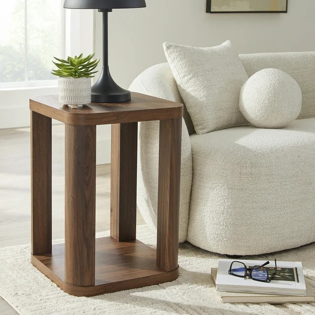 Better Homes & Gardens Juliet End Table for Living Room Office, Walnut | Walmart (US)