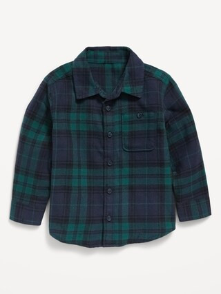 Plaid Flannel Pocket Shirt for Toddler Boys | Old Navy (CA)
