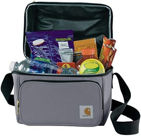 Carhartt Deluxe Dual Compartment Insulated Lunch Cooler Bag, Grey | Amazon (US)