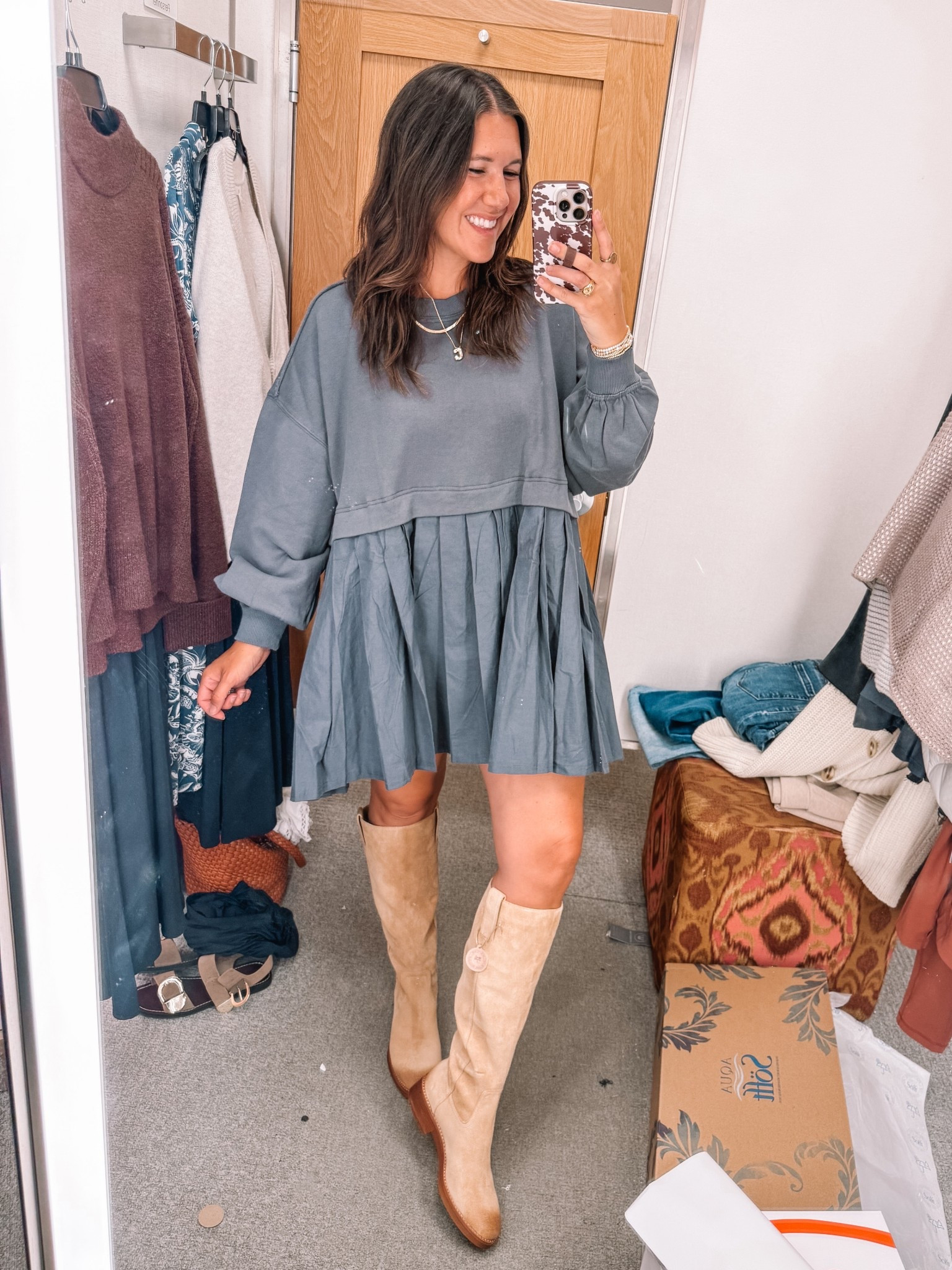 Nordstrom Anniversary Sale: Free People dress. I wasn’t expecting to love this as much as I do! I’m wearing an XS but would get a small. Super comfortable & perfect postpartum outfit. 

Knee high boots are suede and waterproof, fit tts 

NSALE, Nordstrom sale, fall fashion, fall outfit, fall dress, fall boots

#LTKSaleAlert #LTKShoeCrush #LTKFindsUnder100