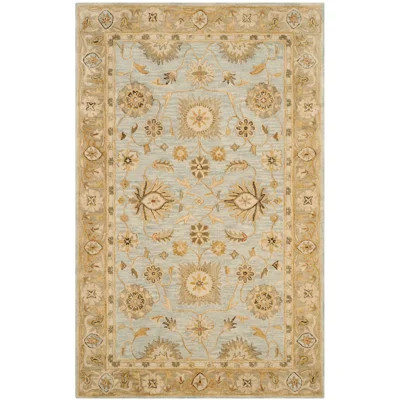 Antiquity Hand-Tufted Light Blue / Sage Area Rug | Wayfair North America