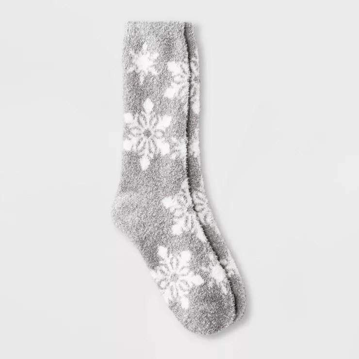 Women's Snowflake Cozy Crew Socks - A New Day™ | Target