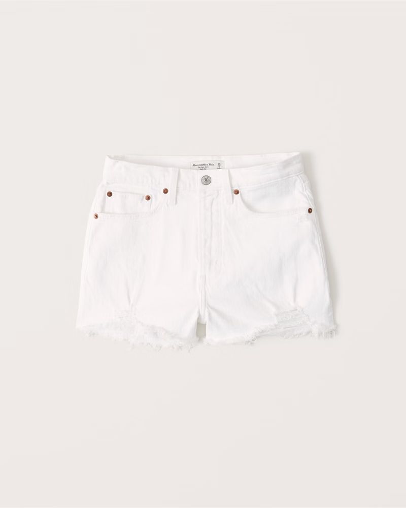 Curve Love High Rise Mom Shorts | Abercrombie & Fitch (US)