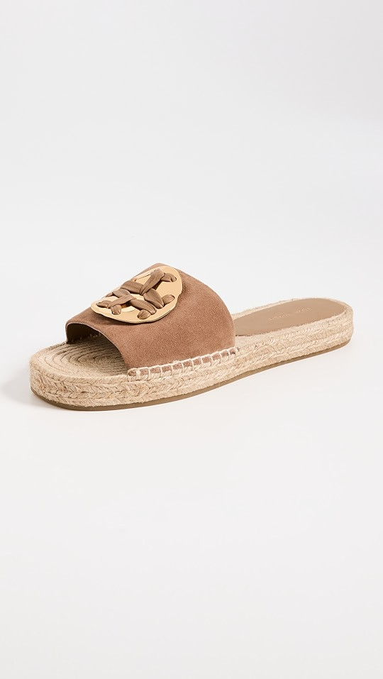 Woven Double T Espadrille Slides | Shopbop