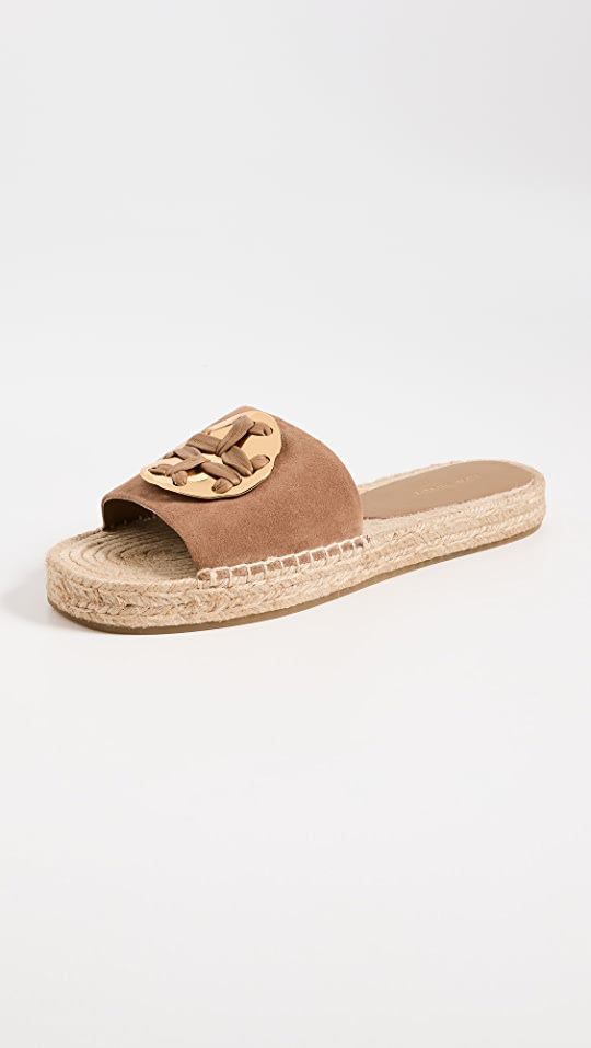 Woven Double T Espadrille Slides | Shopbop