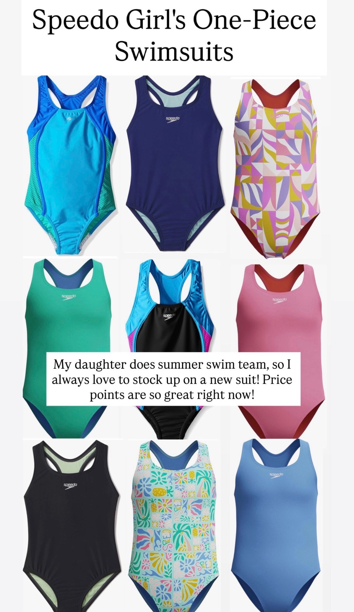 Speedo swimsuits for girls 

#LTKKids