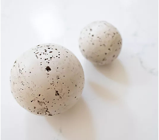 Set of (2) 3.5" & 2.5" Resin Bowl Filler by Lauren McBride - QVC.com | QVC