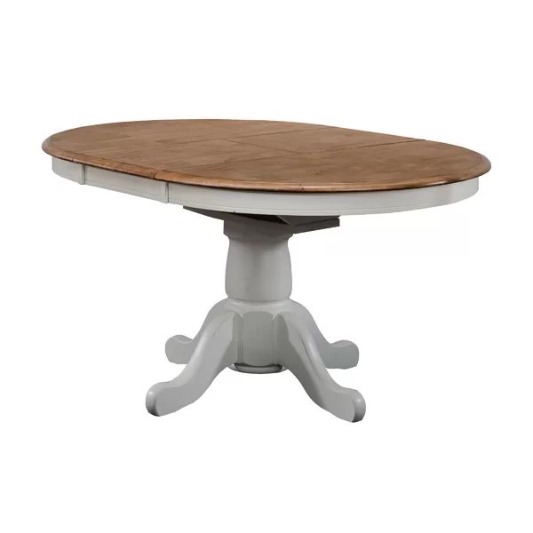 Dubin Butterfly Leaf Rubberwood Solid Wood Pedestal Dining Table | Wayfair North America