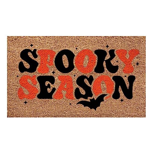 Spooky Season Mat Halloween Door Mat Home Decorations, Non-Slip Bat Welcome Doormat for Front Door, Indoor Outdoor Fall Rug for Home Kitchen Floor Halloween Decor 16 X 24 Inch | Amazon (US)