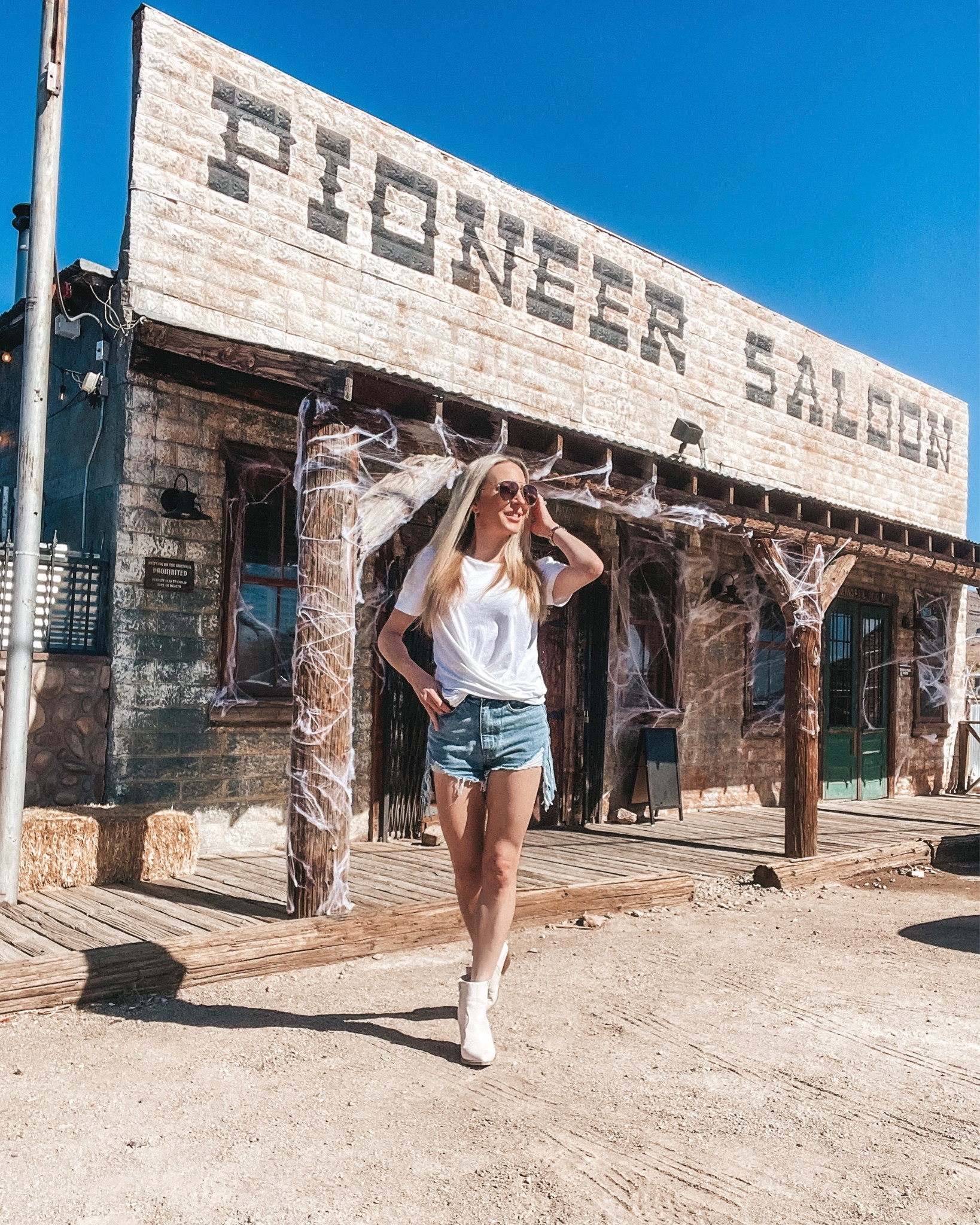 Puff sleeve t-shirt on sale, white ankle boots, cut off denim shorts - spring outfit ☀️ 

#LTKSeasonal #LTKshoecrush #LTKstyletip