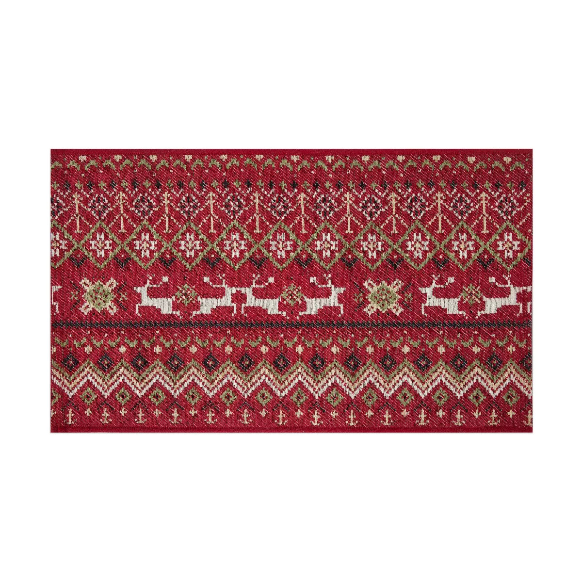 Christmas Fairisle Scatter Rug Red | Target