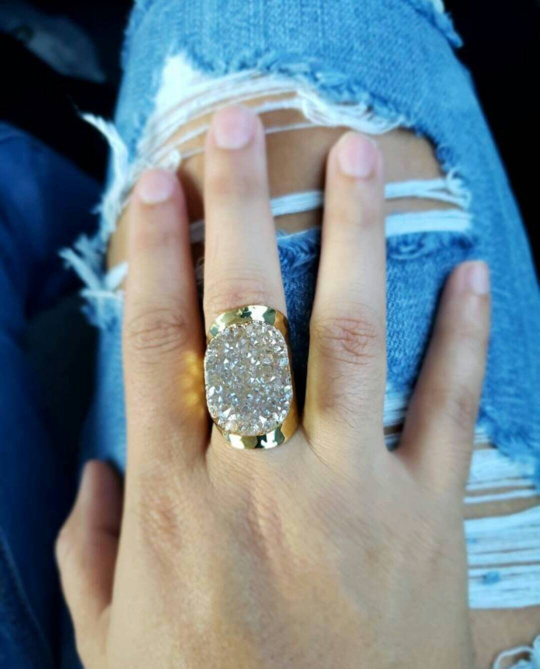 Champagne Druzy Ring - Etsy | Etsy (US)