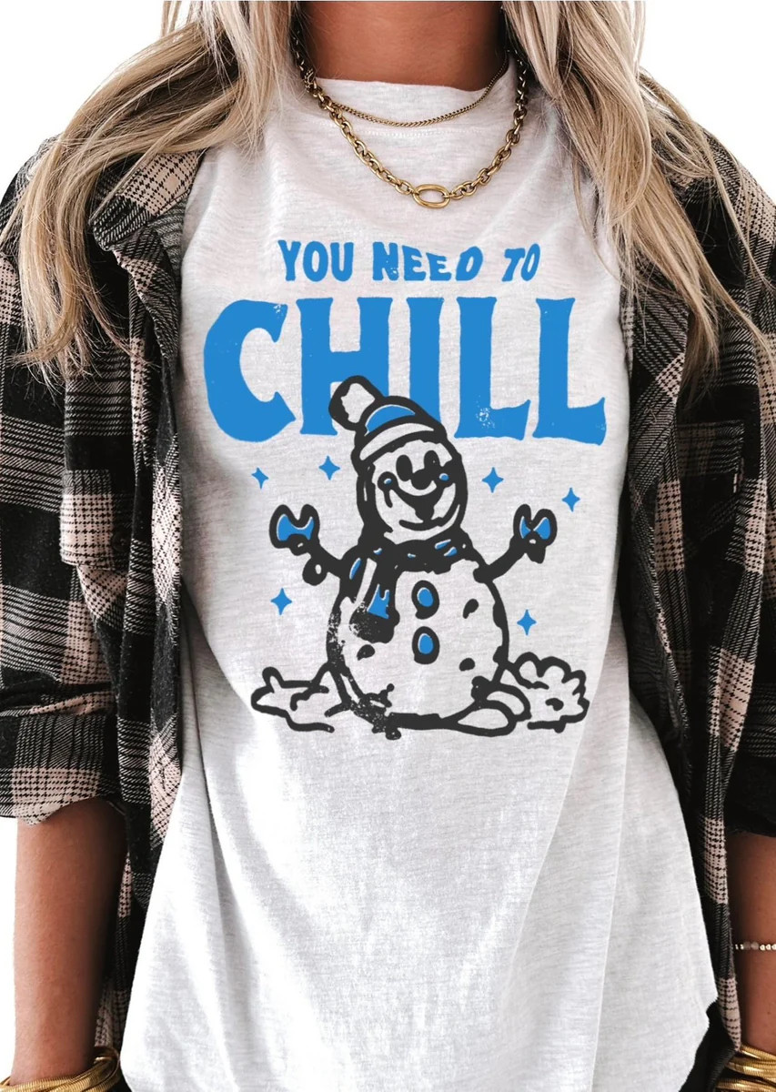 YOU NEED TO CHILL SIDE SLIT TEE | Pebby Forevee