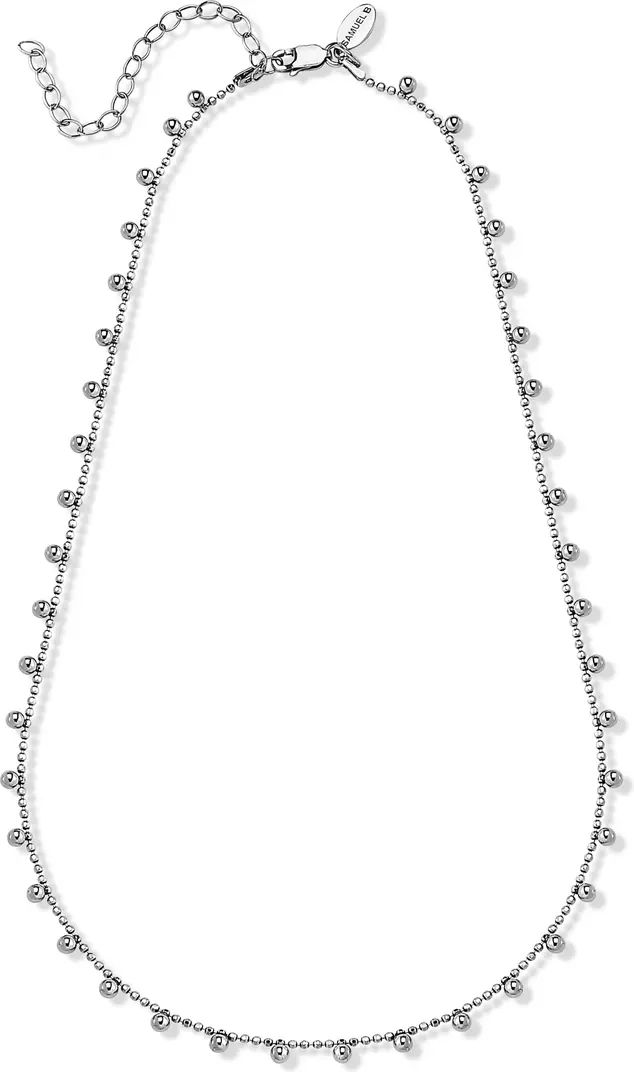 Sterling Silver Satellite Station Ball Chain Necklace | Nordstrom Rack