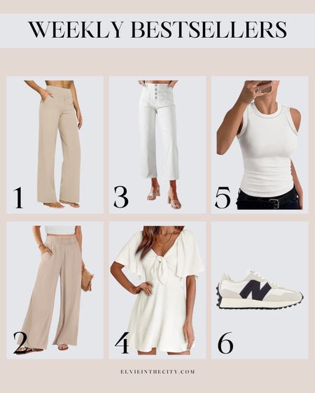 Last week’s bestsellers include yoga trouser pants, wide leg linen pants, high waisted wide leg jeans, a mini dress with tie-front detail, a ribbed tank, and New Balance 327 sneakers.

bestsellers, summer outfit, white dress, ootd, fashion over 40, resort style, wedding guest dress, bridal shower

#LTKStyleTip #LTKShoeCrush #LTKFindsUnder50