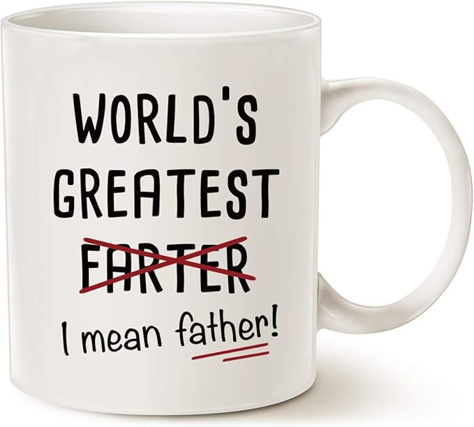 Funny Best Dad Coffee Mug, World's Greatest F, I Mean Father, Best Cute Birthday Gifts for Dad Cu... | Amazon (US)