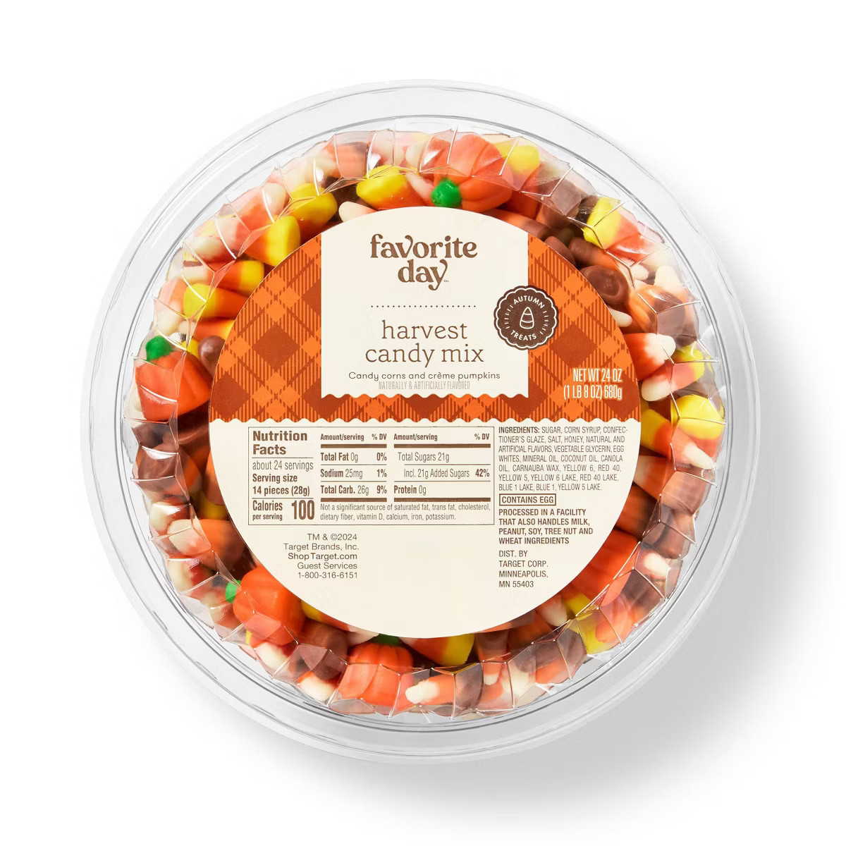 Fall Harvest Candy Mix Tub Halloween Candy - 24oz - Favorite Day™ | Target