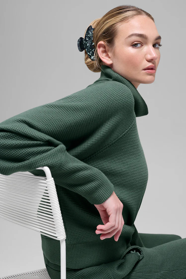 Waffle Weekend Escape Mock Neck Long Sleeve | Alo Yoga (US)