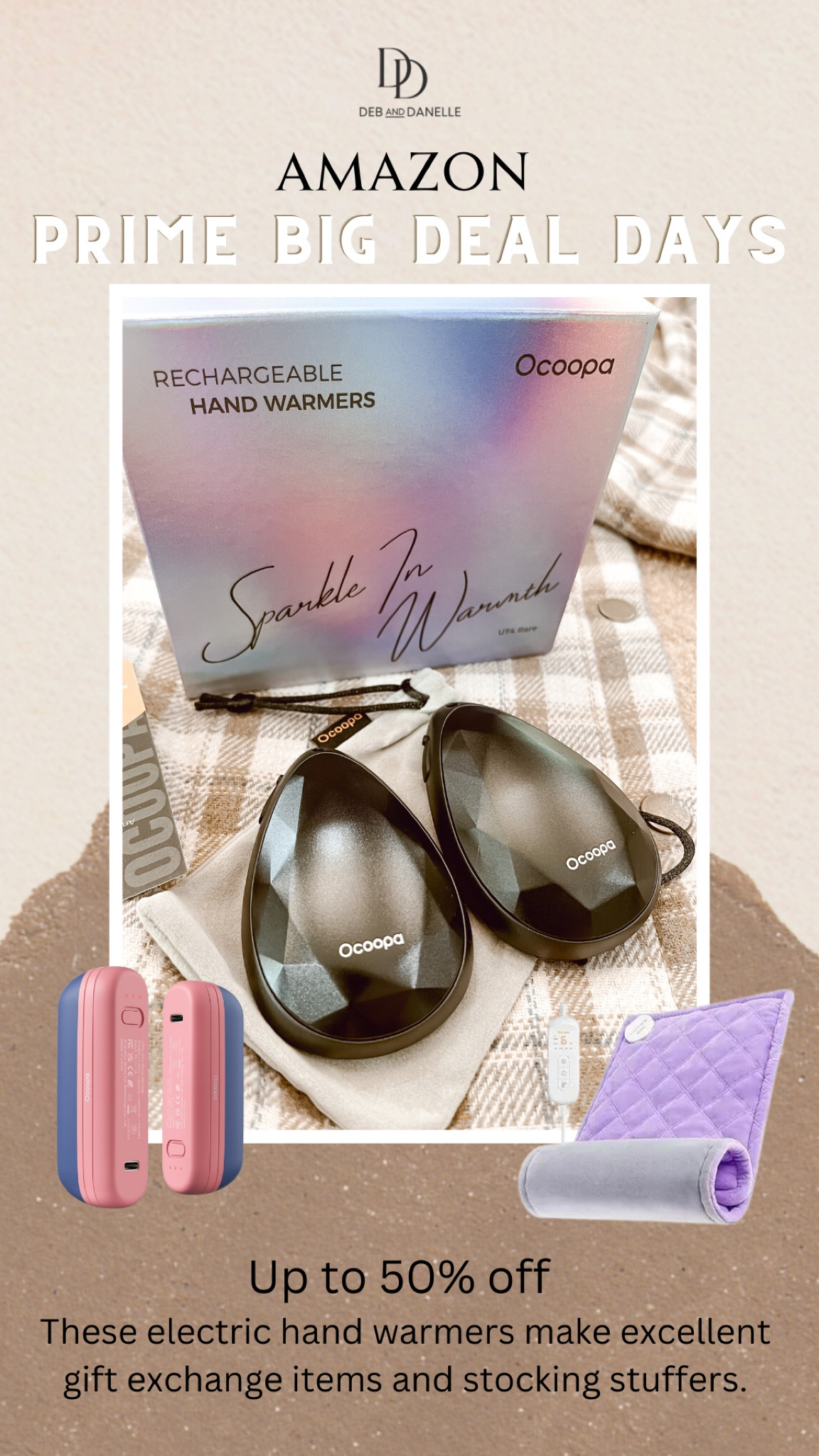 These rechargeable hand warmers from Ocoopa are amazing. They heat up super fast and are magnetized so that they can clip together. The best part is that they are compact enough to fit into the palm of your hand or your pocket. Oh, and did I mention they are up to 50% off during Amazon’s Prime Big Deal Days event. These make a great gift exchange item or stocking stuffer. 

#LTKFindsUnder50 #LTKxPrimeDay #LTKSaleAlert