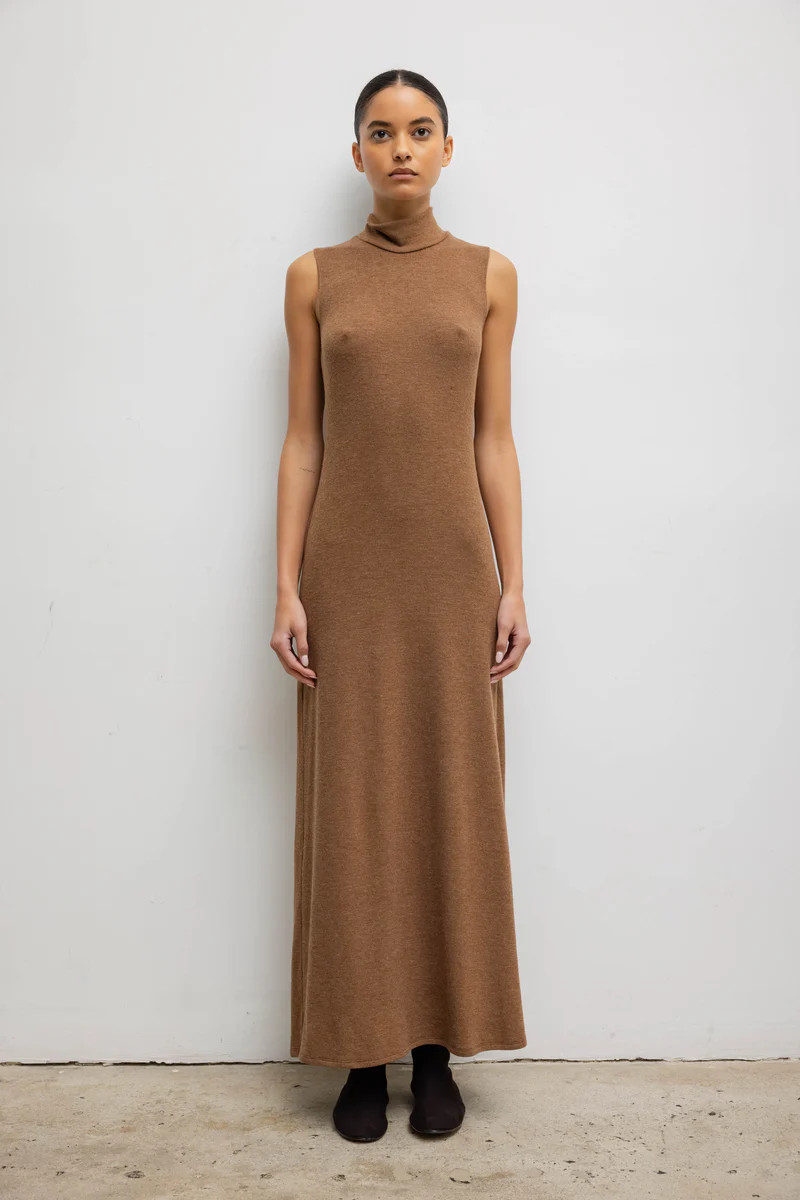 Lauren Sleeveless Turtleneck Maxi Dress | LESET