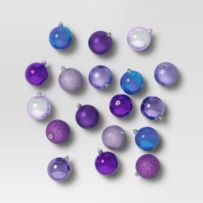 50ct Christmas Tree Ornament Set Purple/Iridescent - Wondershop™ | Target