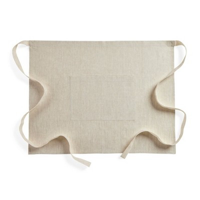Natural flax linen bistro apron