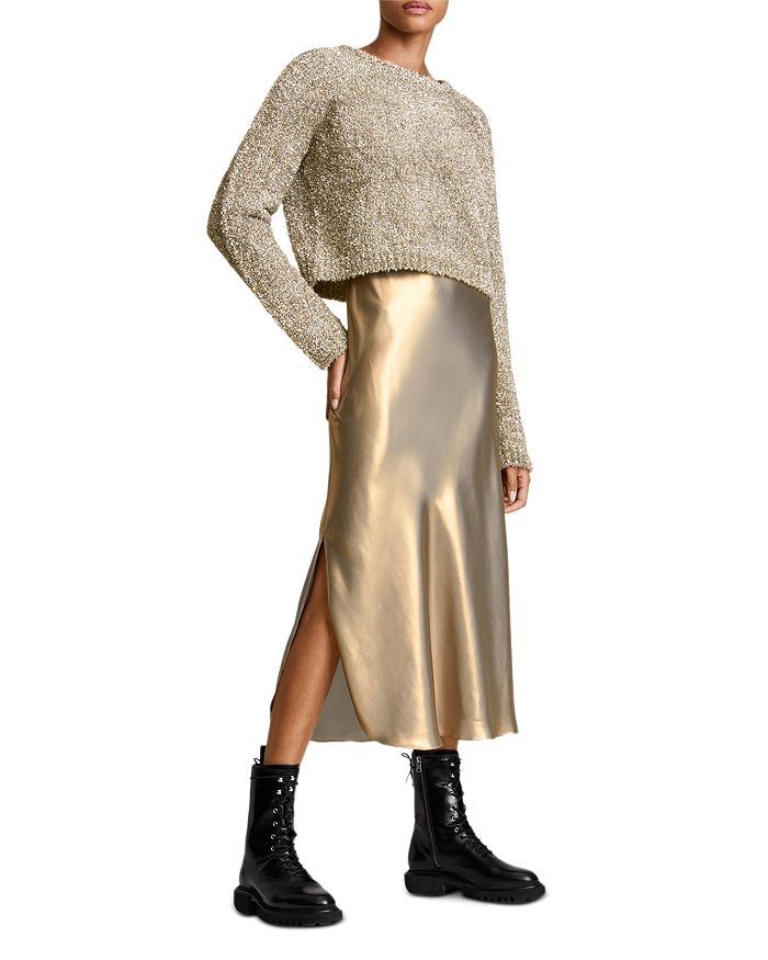 Rosetta Tinsel Slip Dress & Crewneck Sweater | Bloomingdale's (US)