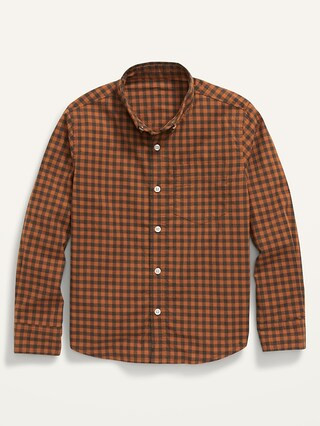 Built-In Flex Long-Sleeve Gingham Pocket Shirt For Boys | Old Navy (US)