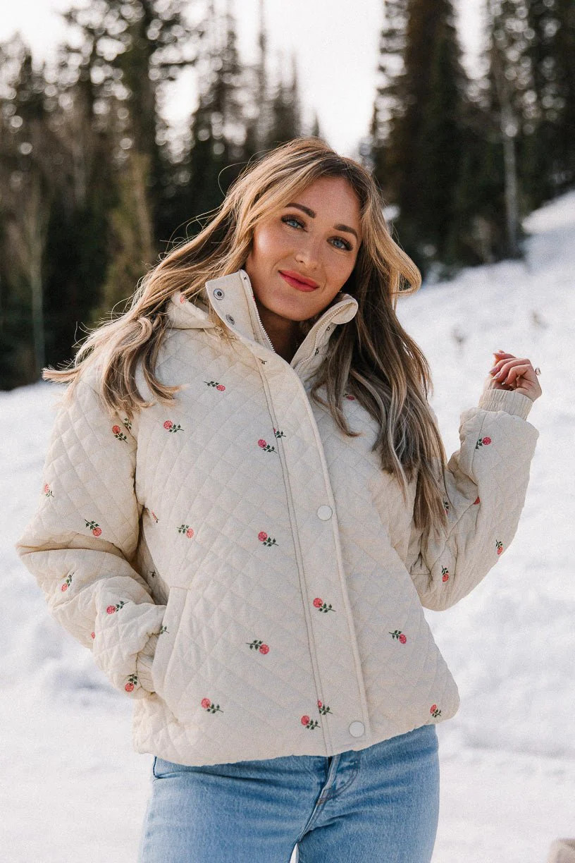 Quilted Jacket in Delicate Zinnia | Ivy City Co