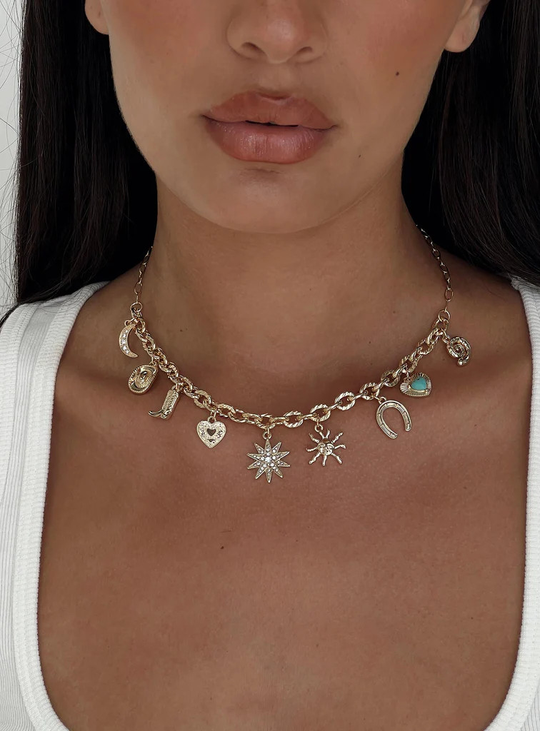 Lone Star Charm Neckalce Gold | Princess Polly US