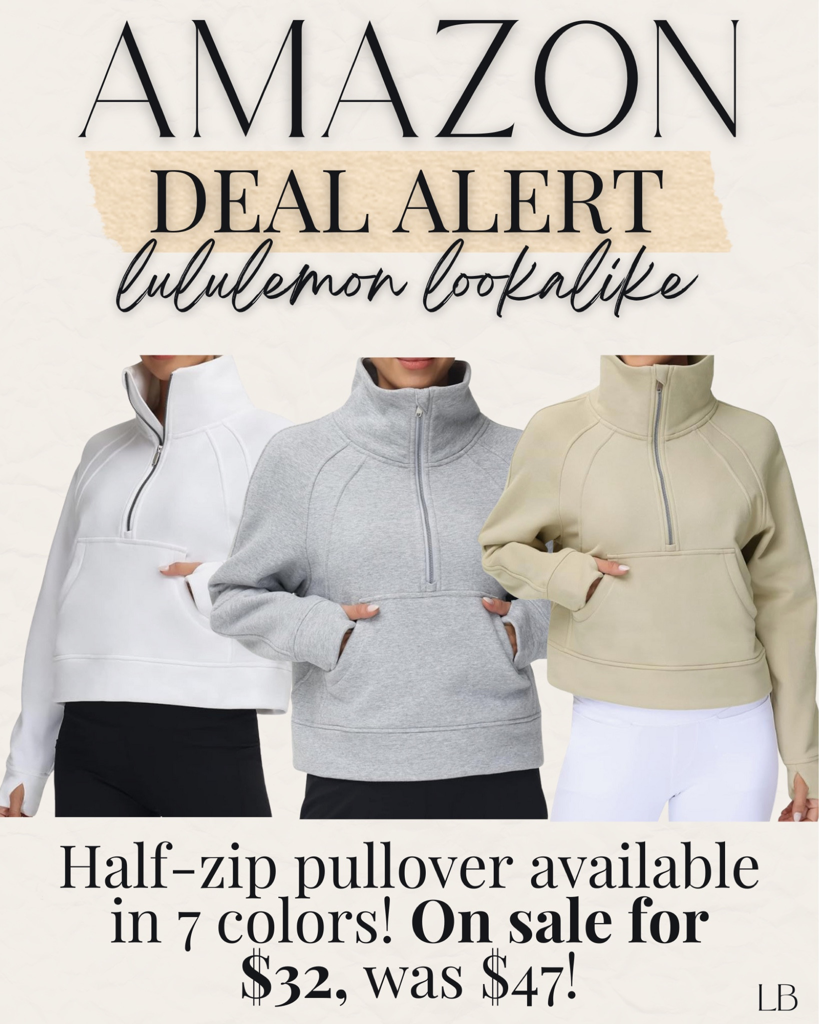 Lululemon lookalike pullover on sale!! 

#LTKSaleAlert #LTKStyleTip #LTKFindsUnder50