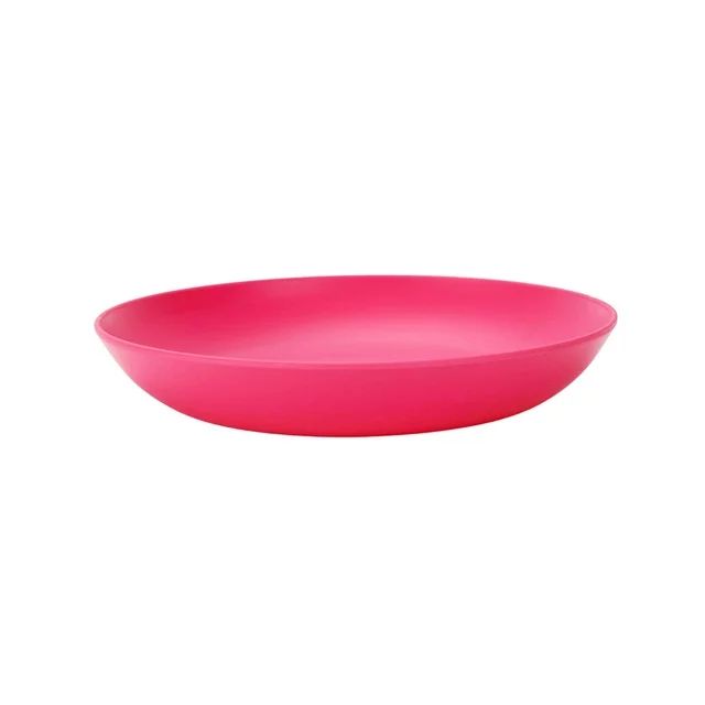 Your Zone Pink Plastic Round Plate, Single Piece - Walmart.com | Walmart (US)