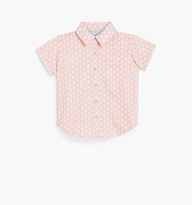 The Tiny Beau Party Top - Coral Baroque Shell Cotton Sateen | Hill House Home