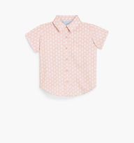 The Tiny Beau Party Top - Coral Baroque Shell Cotton Sateen | Hill House Home