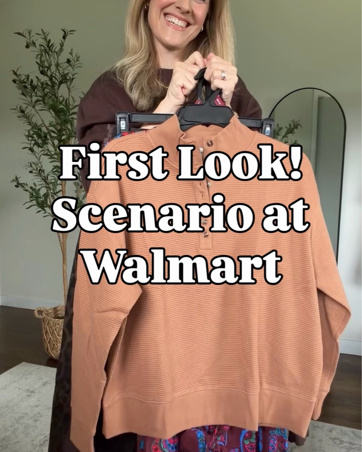 First try-on of Walmart’s new Scenario brand! Sizing, I’m between a small and medium, got the Henley in both a small and a medium, both work! Same for the puff sleeve sweatshirt. Dress stayed with small. Brown vest size small, cardigan size small, paisley blouse size small. Leopard jeans size 4. I usually get a 6 but the 4 fits. #walmartfashion

#LTKOver40