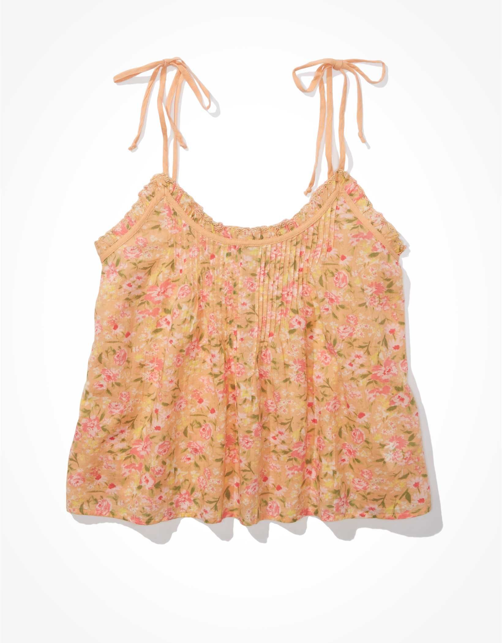 AE Pintuck Babydoll Cami | American Eagle Outfitters (US & CA)