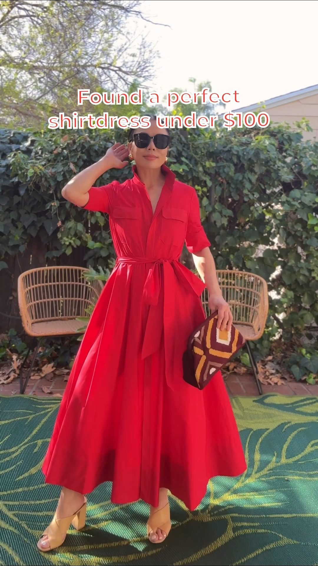 Found a perfect shirtdress under $100.  I posted this several weeks ago and many of you liked the dress, but it sold out so fast.  If you miss this red beauty, the same style also comes with blue stripes and in color brown now. All so GOOD!

P.S.  The dress fits very tight in the chest and waist, if you are between sizes, size up!

#LTKOver40 #LTKFindsUnder100