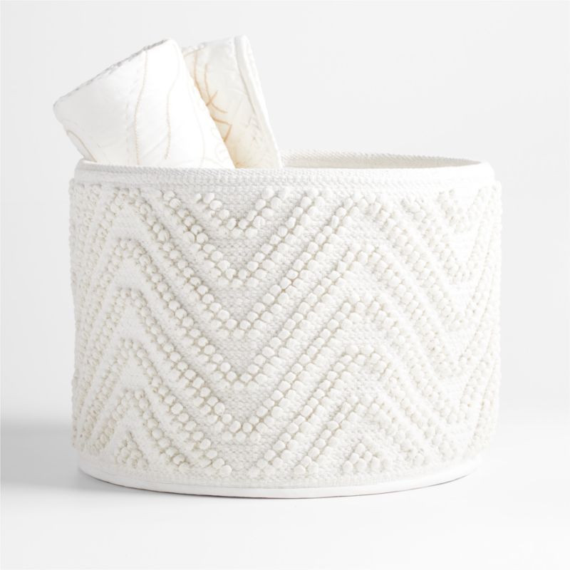 Dottie Natural Macramé Woven Kids Storage Bin | Crate & Kids | Crate & Barrel