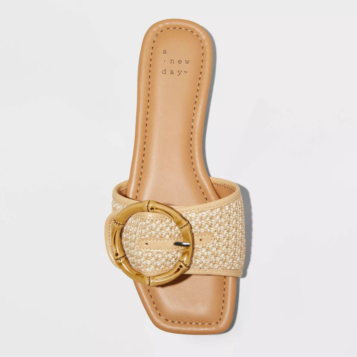 Women's Bennie Buckle Slide Sandals with Memory Foam Insole - A New Day™ | Target