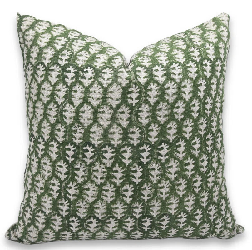 Elegant Handmade Cushion Cover Farmhouse Throw Pillow Case with Soft Linen Fabric & Hidden Zipper | Wayfair North America